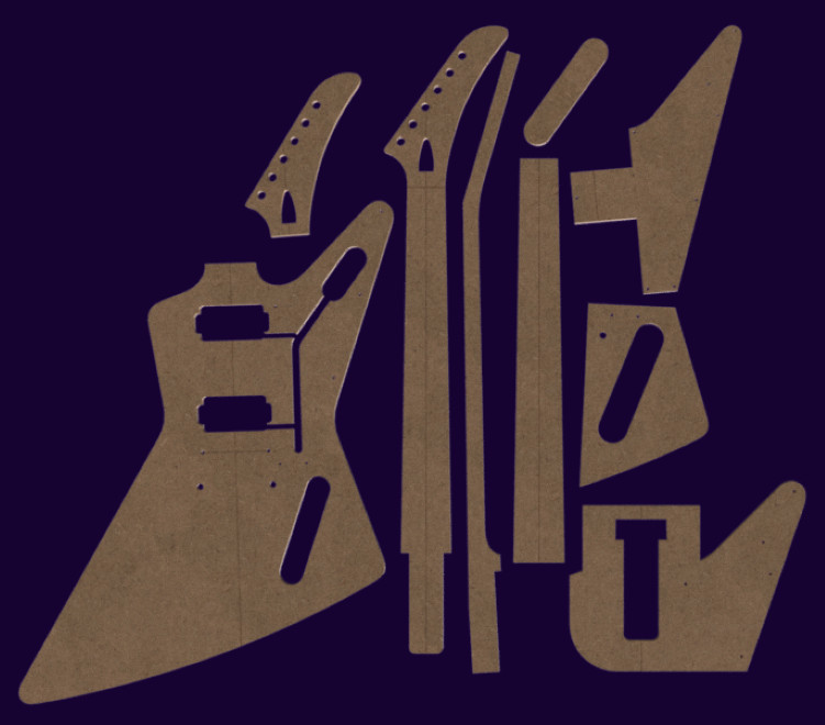 Explorer 24.75" Scale Full Template Set 0.50" MDF