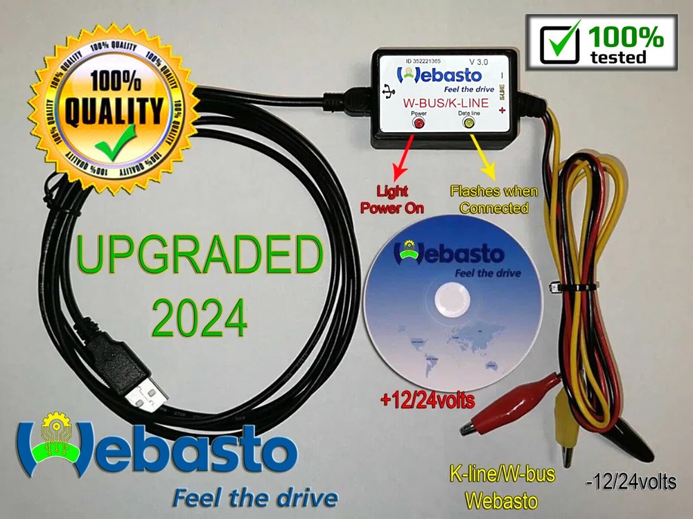 WEBASTO v2.16 USB INTERFACE DIAGNOSTIC HEATER Thermo Test E P Z C V EVO