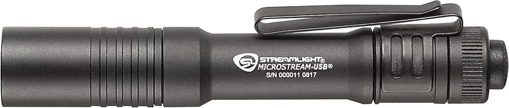 MicroStream 250-Lumen USB Rechargeable Flashlight - Hands-Free & Compact