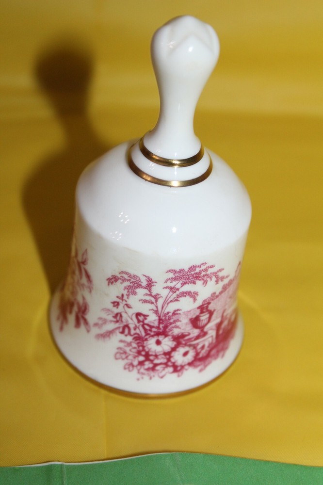 Danbury Mint England Red Village Scene Spode Bell