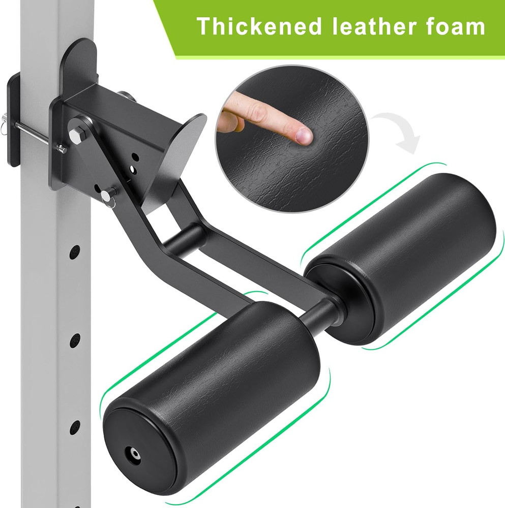 Nordic Hamstring Curl Squat Rack Attachment for Power Rack with 5/8" or 1" Hole