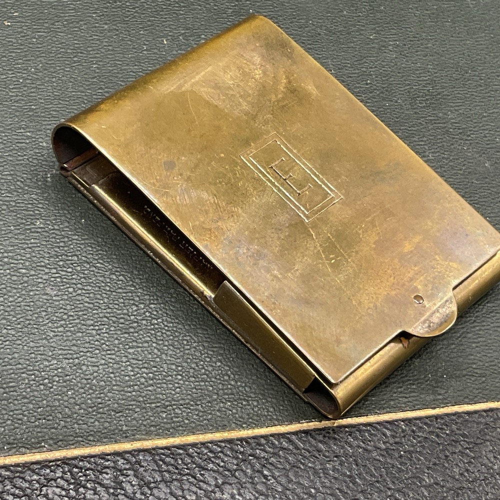 Vintage Brass Toned Napier Matchbook Note Case