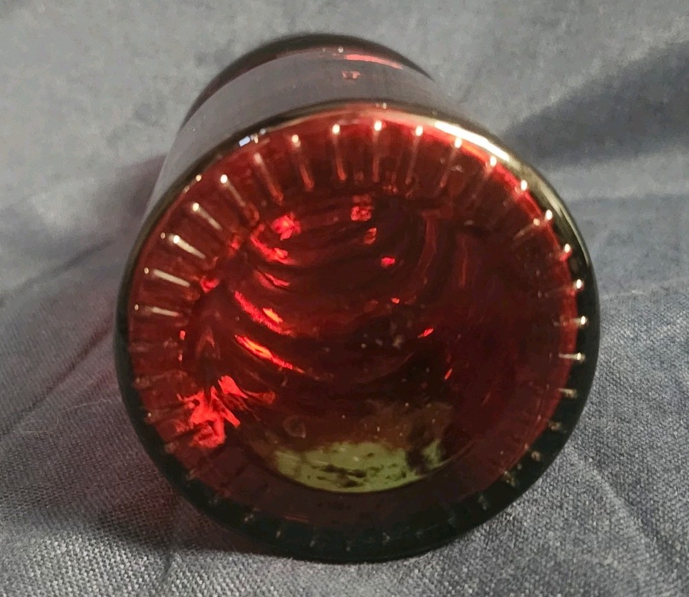 Red Double Bubble Bottle 7 Inches Tall