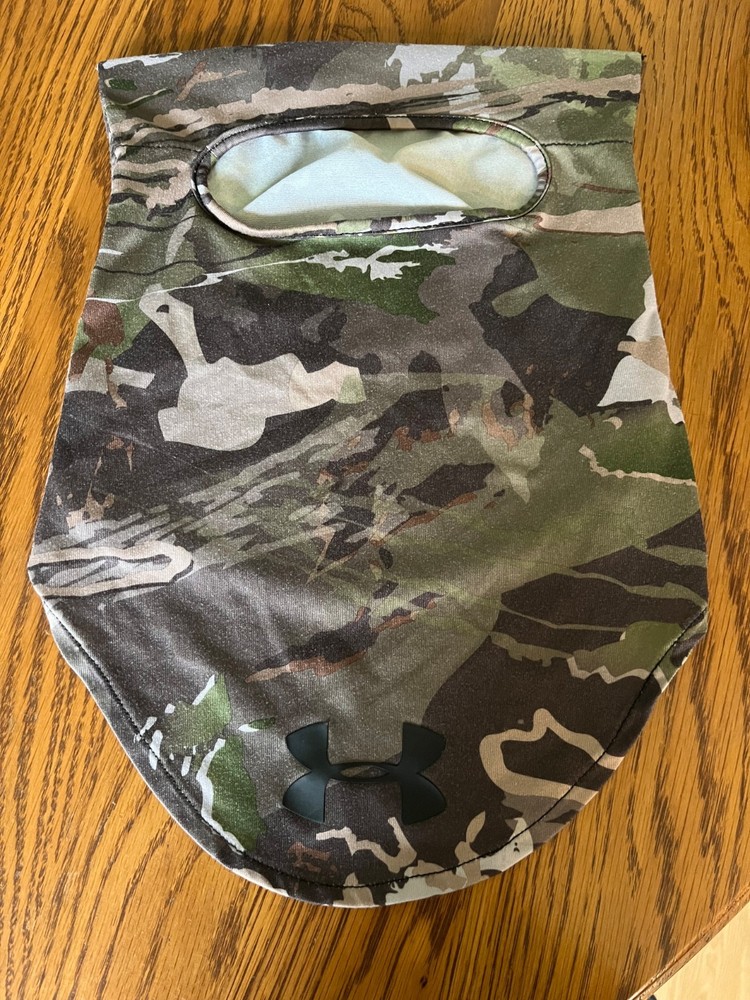 Mens Under Armour Lightweight Forest Camo Half Mask OSFA