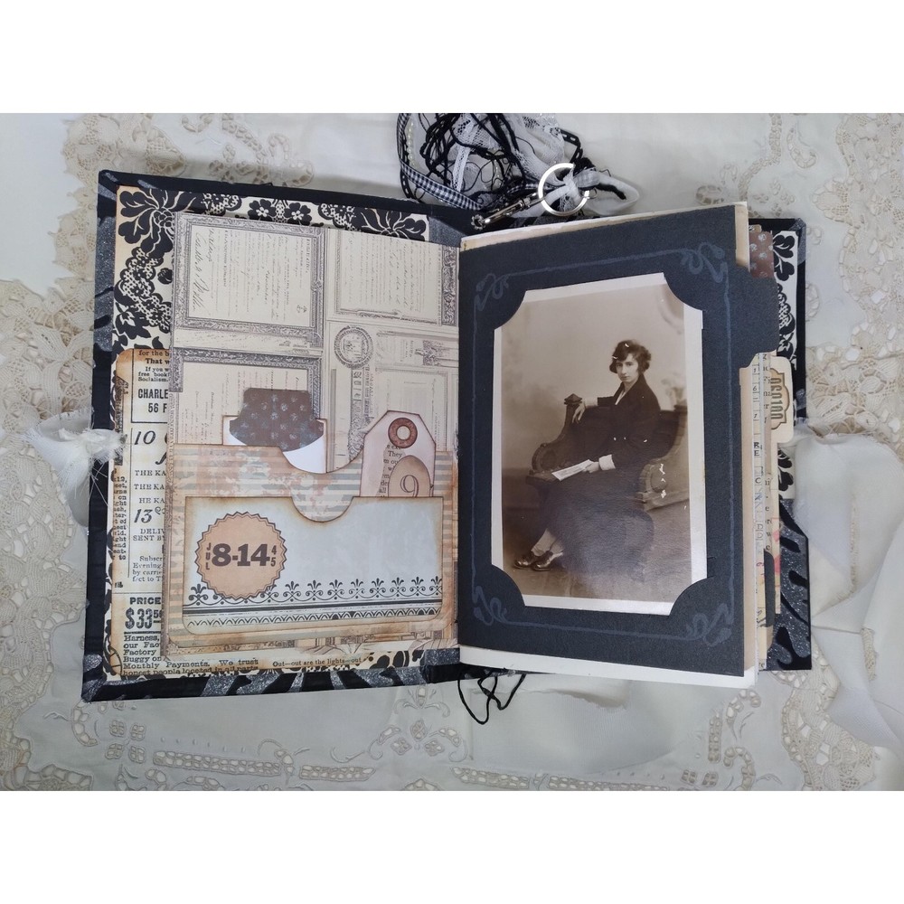 Old World Victorian Handmade Junk Journal Ephemera Interactive Keepsake Dangle