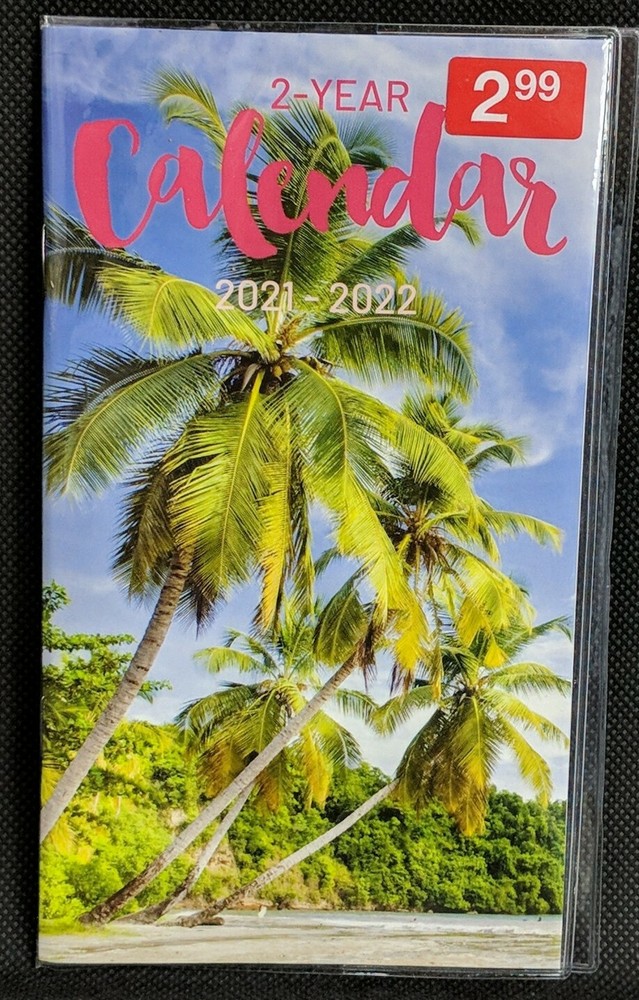 2-year Cool Compact Calendar 2021-2022 4x6" New