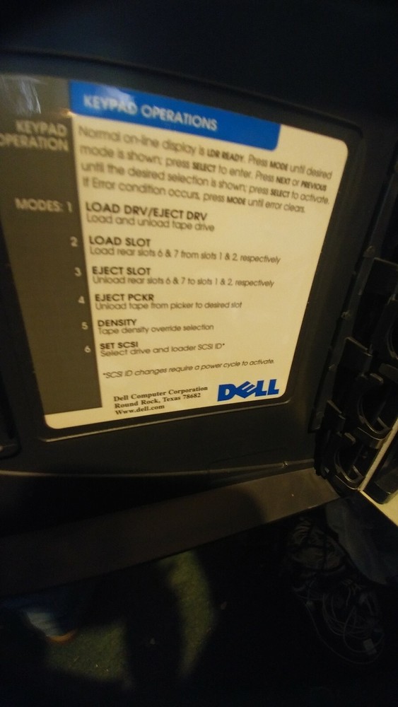 Dell, OEM FS-DLT PowerVault, DLT7000 Autoloader Tape Drive, Surplus equipment