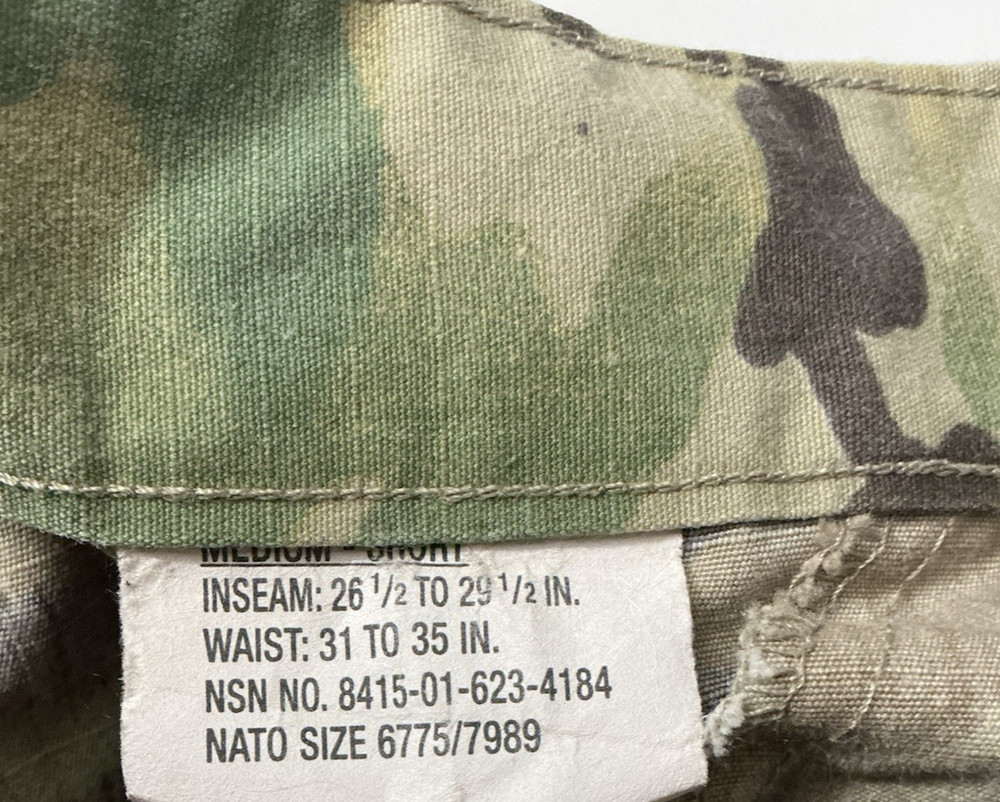 ARMY Combat Pants Size Medium Short unisex 6775/7989