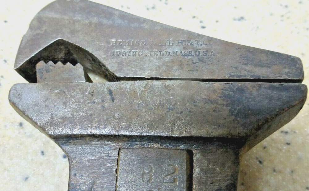 Vintage Wood Handle Monkey Pipe Wrench