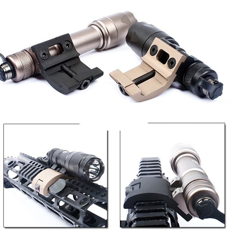 Tactical Airsoft M600C Flashlight M300A Weapon Scout Light Offset Mount 20mmRail