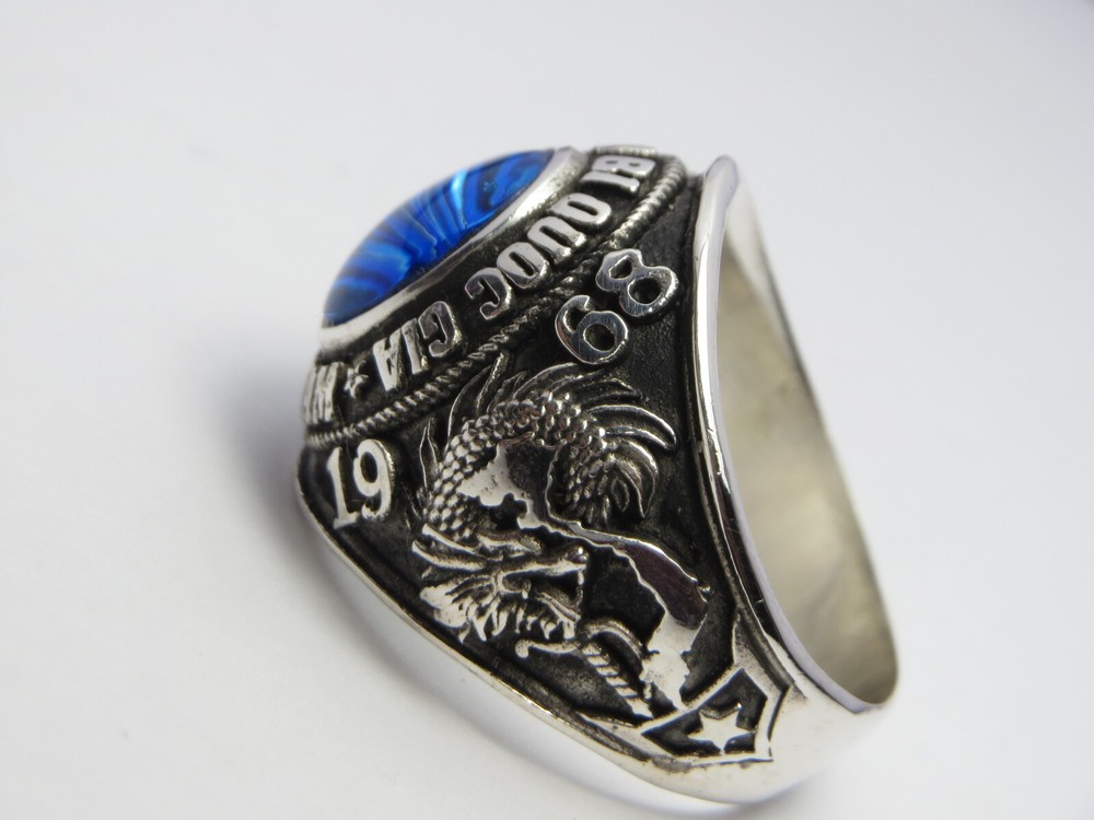 SILVER 925 , RING , Vietnam Army Ring US size 10