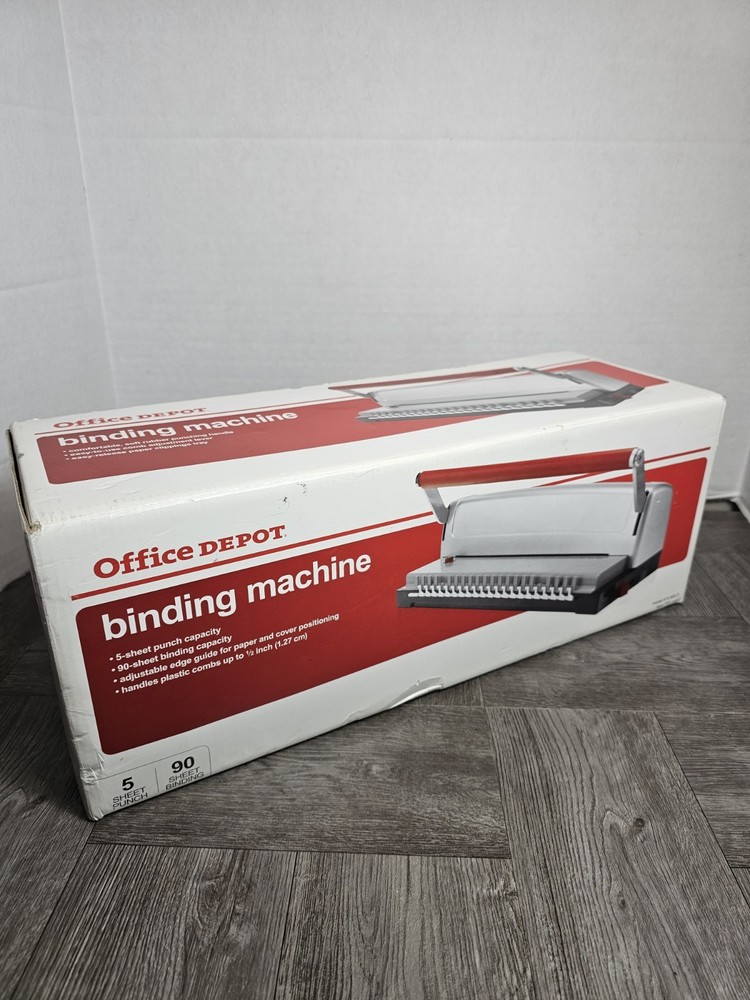 Office Depot 5 Sheet Punch Capacity Machine 90 Sheet Binding Capacity Ms1