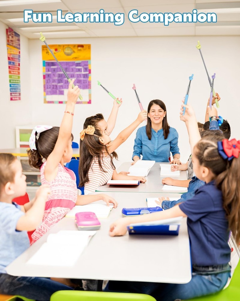 Retractable Teacher Pointer for Classroom Kids Reading, Dumero Extendable Finger