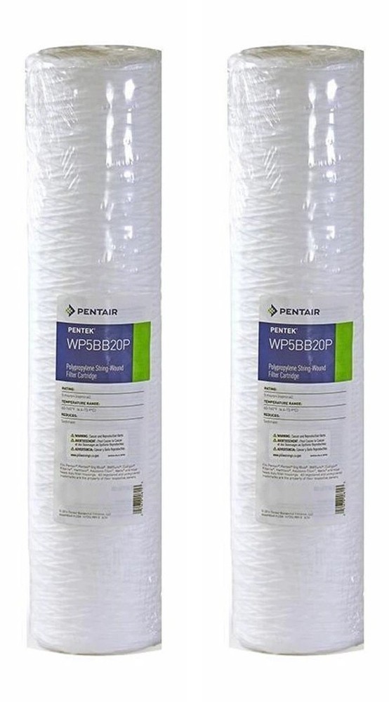 2 Pentair Pentek WP5BB20P Big Blue Polypropylene String Wound Replacement Filter