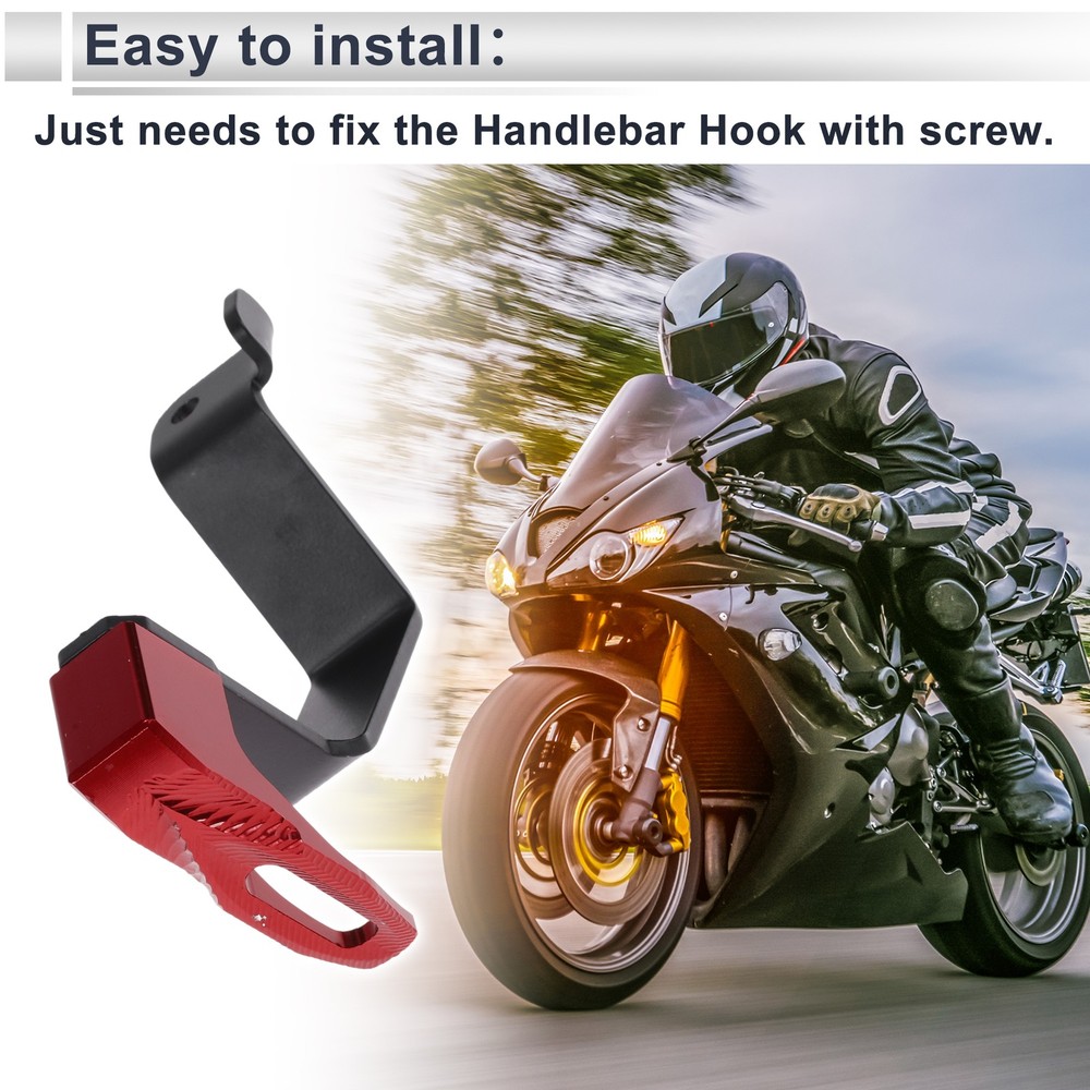 Motorcycle hook for hanging 1pc red 125mm