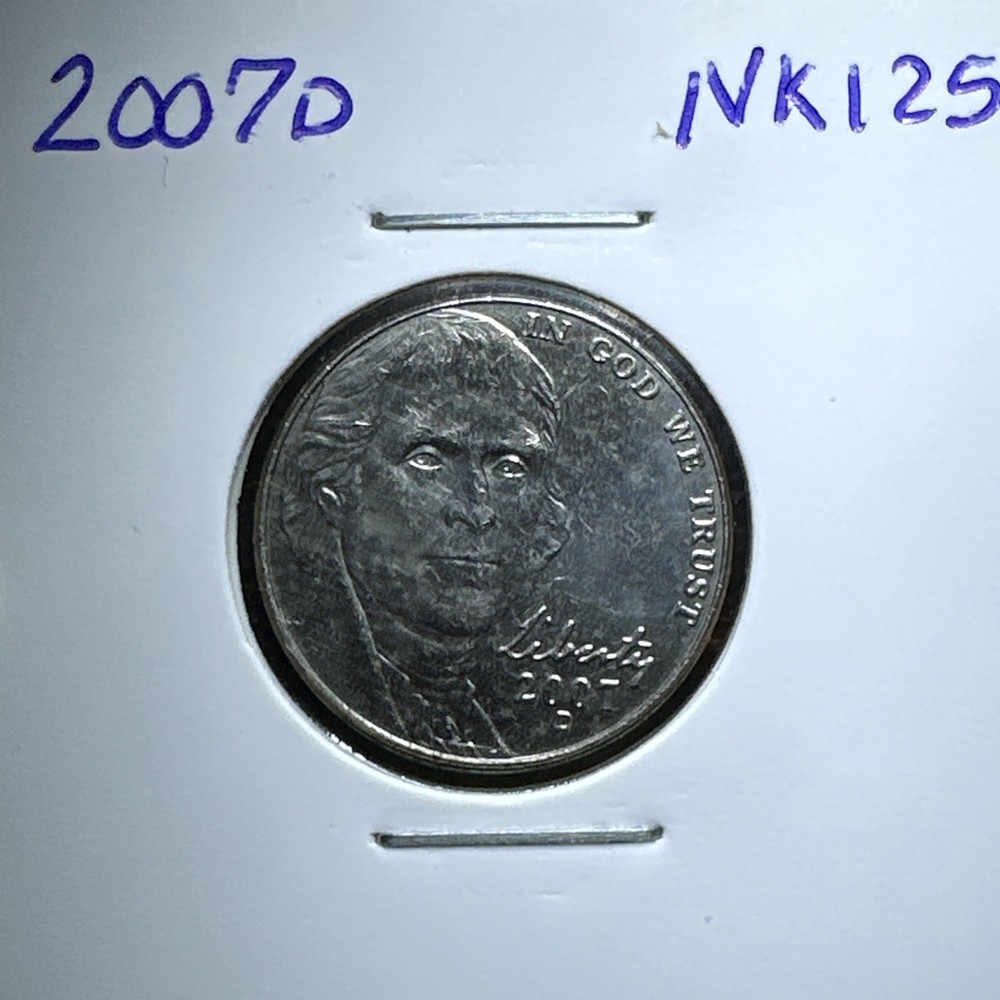 ERROR JEFFERSON NICKEL 2007 D PHILADELPHIA MINT