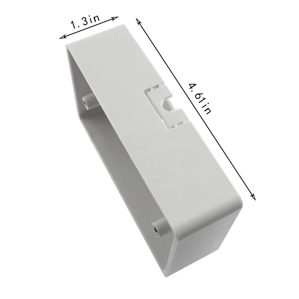 Surface Mounted Switch Socket Backbox with Single Gang Panel - 1 Pack