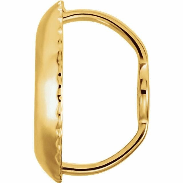 10K Yellow Gold Threaded Earring Back With 6.3mm Pad