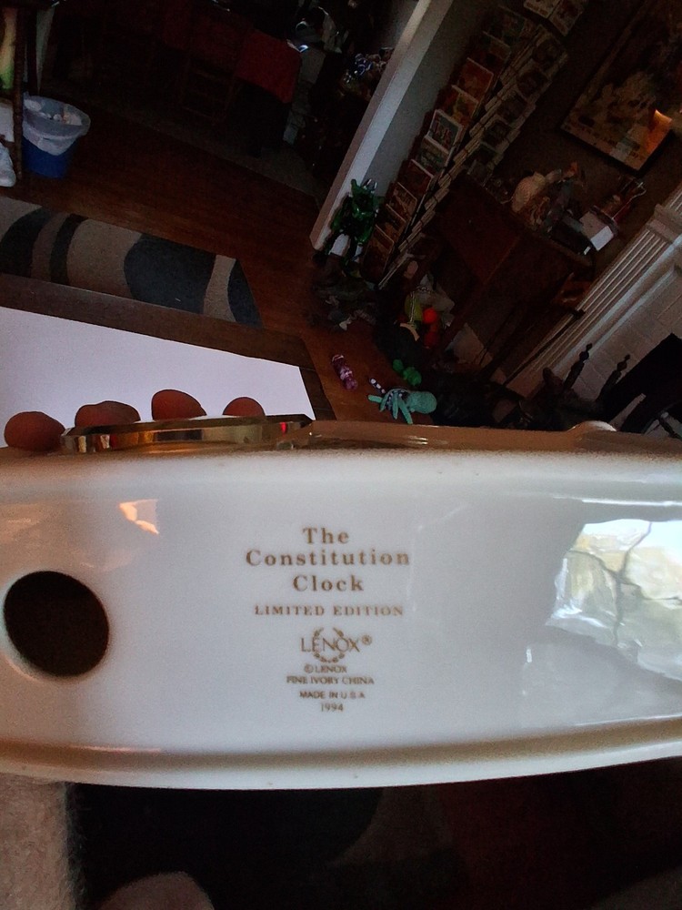 Lenox The Constitution Clock Limited Edition 1994 Clock Does Work