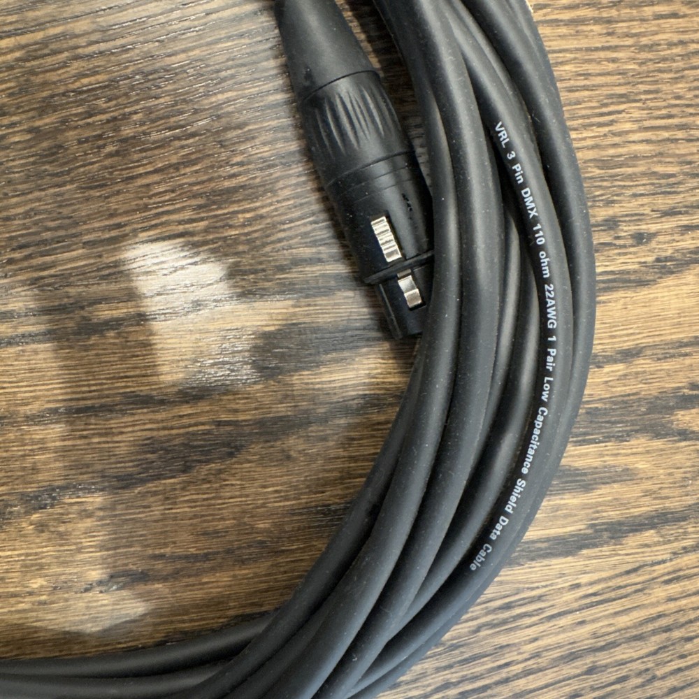 VRL 3 Pin DMX 100 Ohm 22AWG Data Cable