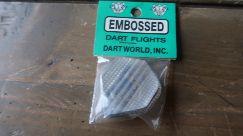 3 NEW Vintage Dart Flights EMBOSSED