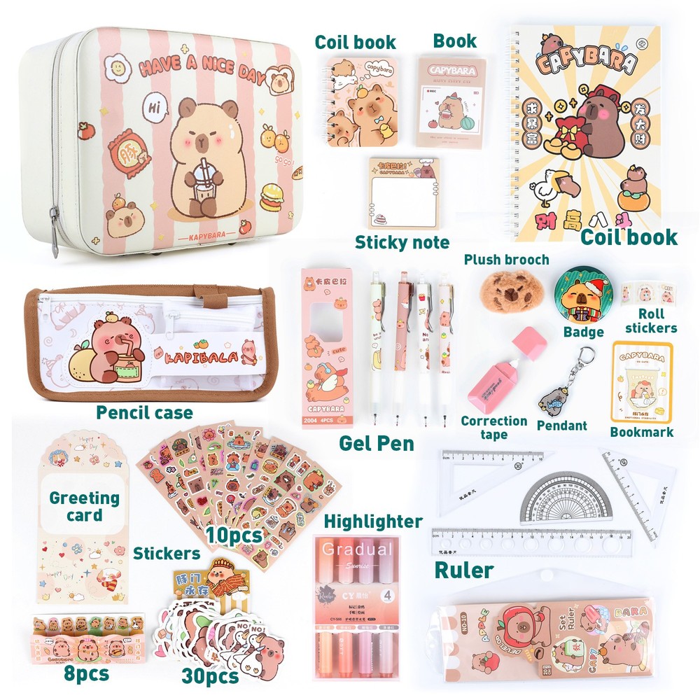 Large capacity stationery box school student stationery multifunctional tool box