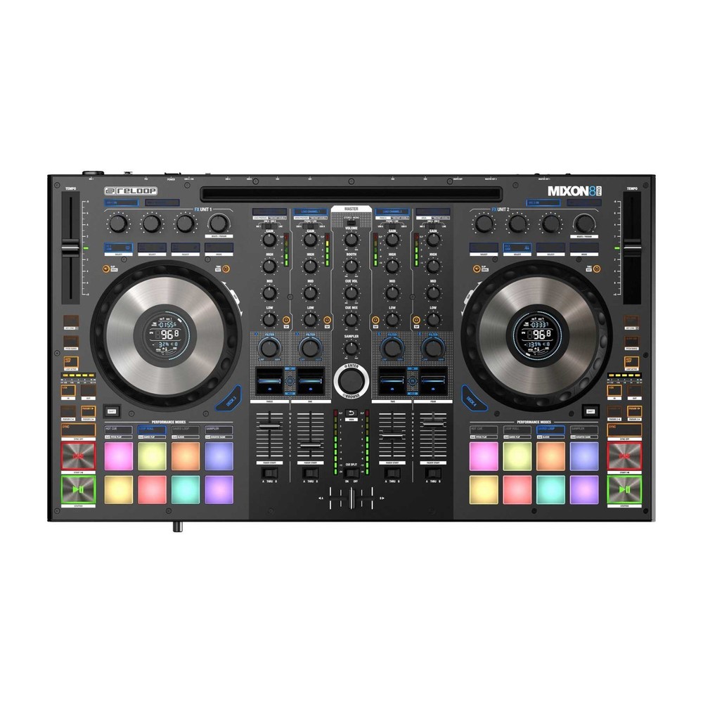 Reloop Mixon 8 Pro 4-Channel DJ Controller Serato DJ Algoriddim DJ Virtual D