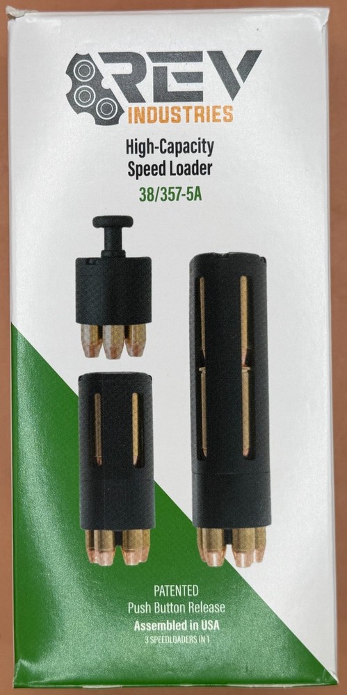 Rev Industries 38/357 Speed Loader – High-Capacity 3-in-1 Reloader