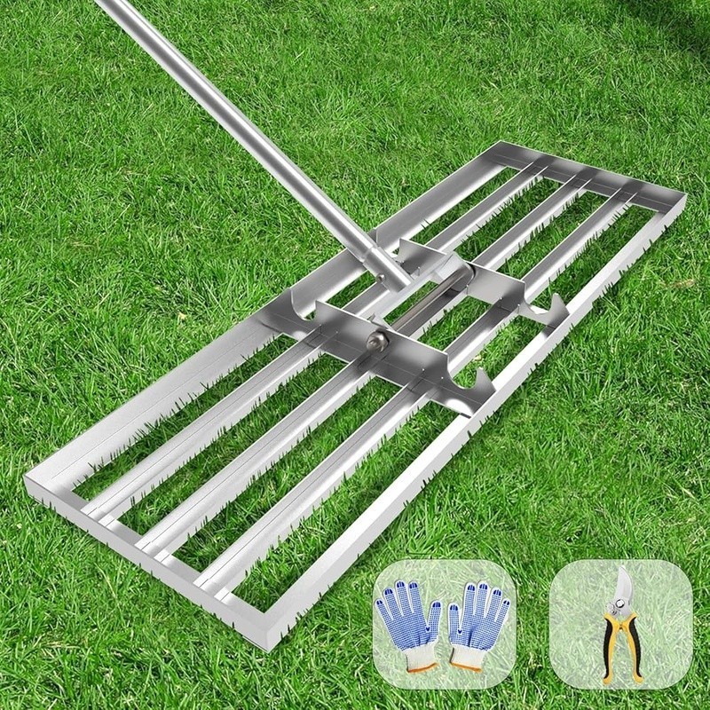 Lawn Leveling Rake 72inch Ergonomic Handle Garden Tool Smooth Surface Completion