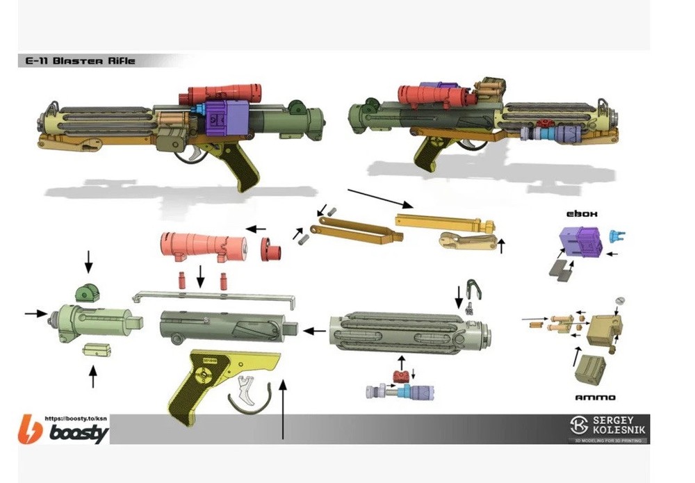 Star Wars blaster E11 replica blaster; Stormtrooper blaster kit made to order