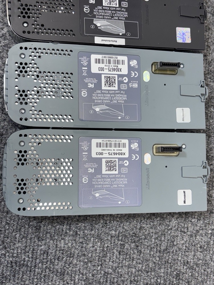 4 Genuine OEM Xbox 360 HDD Microsoft External Hard Drives - Untested