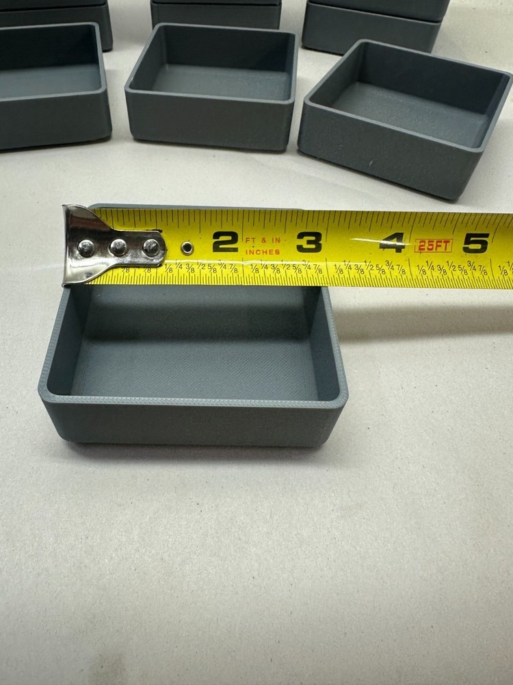 20 Tool Box Bins- 3" x 3" x 1" Deep (Actual Dimensions) - Grey