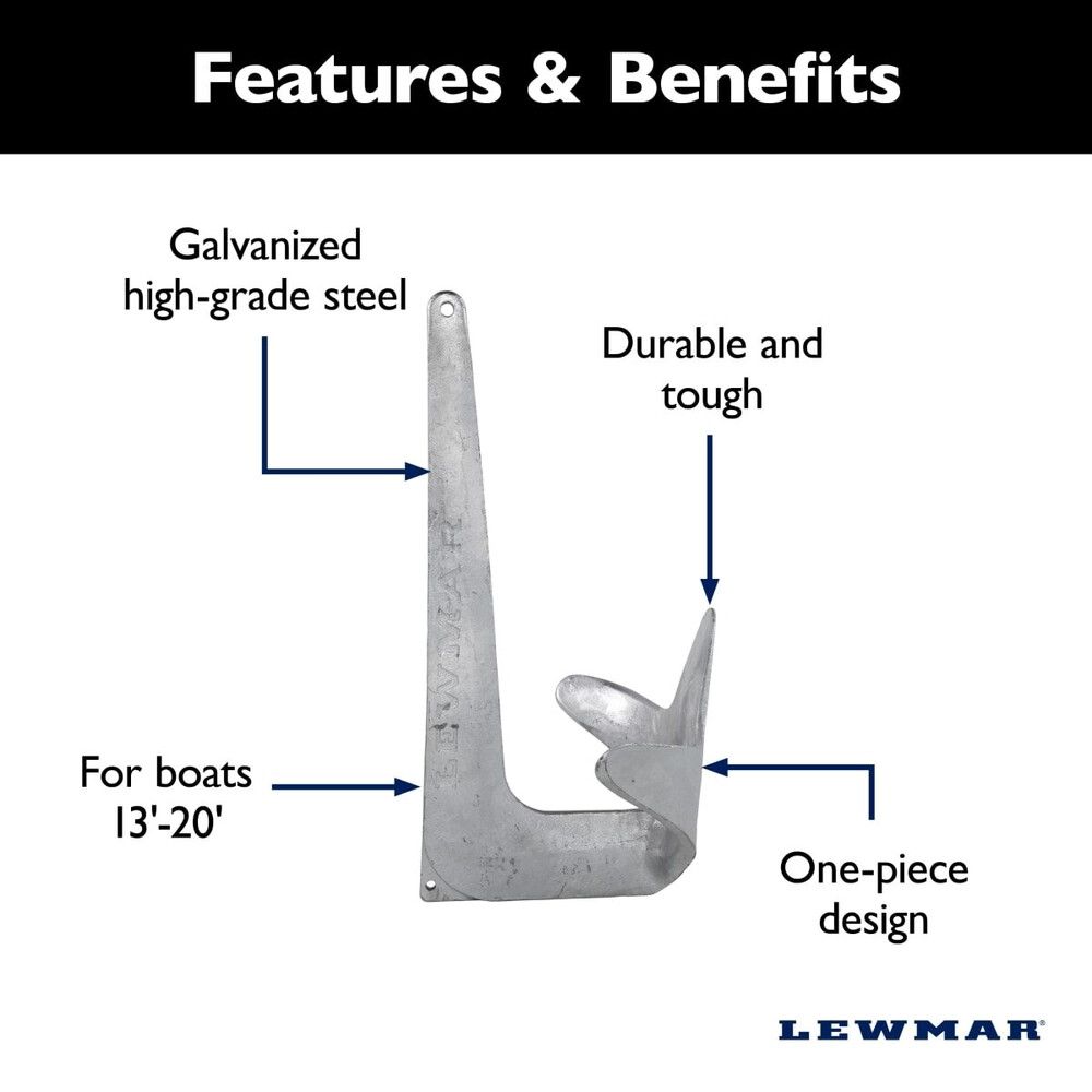 Lewmar Galvanized Steel Claw Anchor