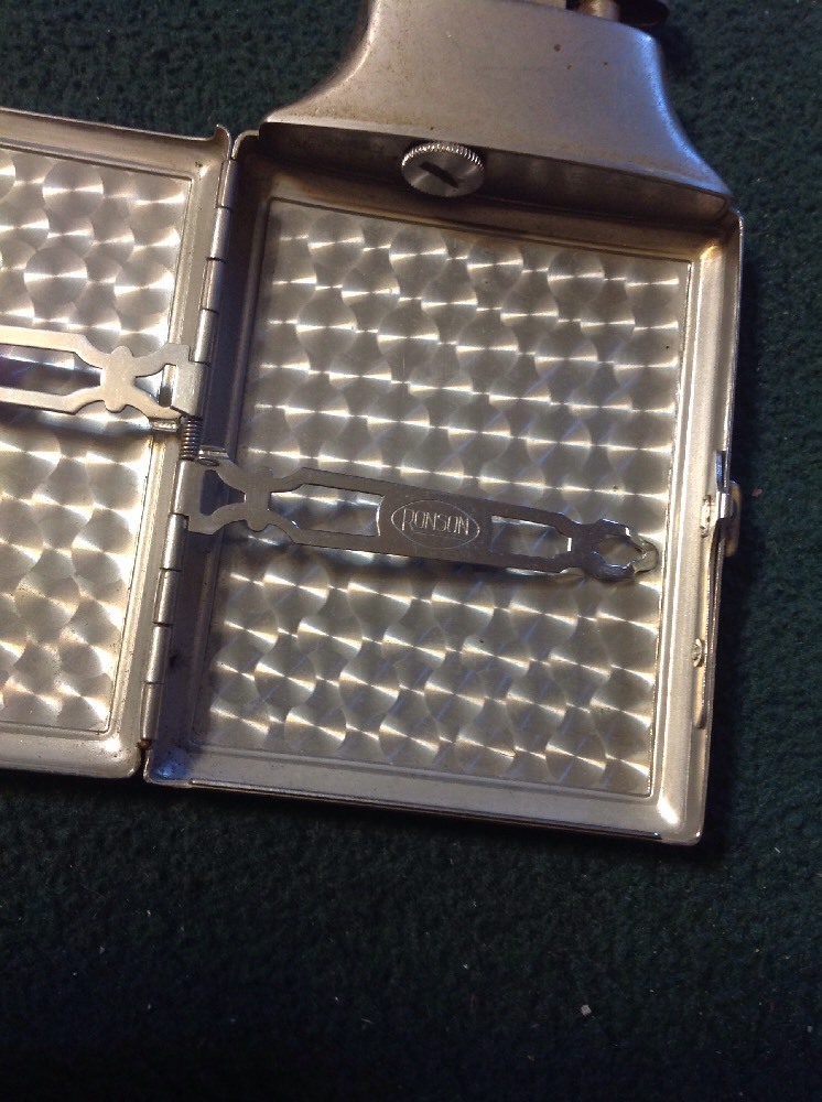 Ronson Lighter And Cigarette Holder - Metal