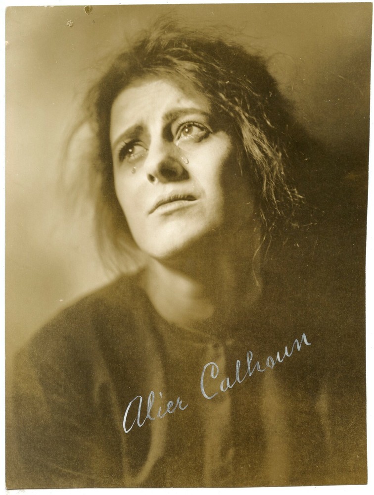 ALICE CALHOUN, Vitagraph actress, autograph on dramatic photo, A33