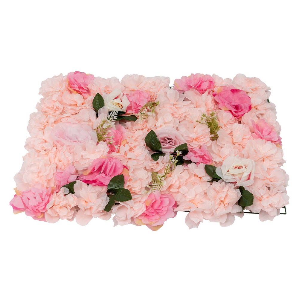 20 Pieces Flower Wall Panel Artificial Floral Backdrop Wall Decoration Backdrop