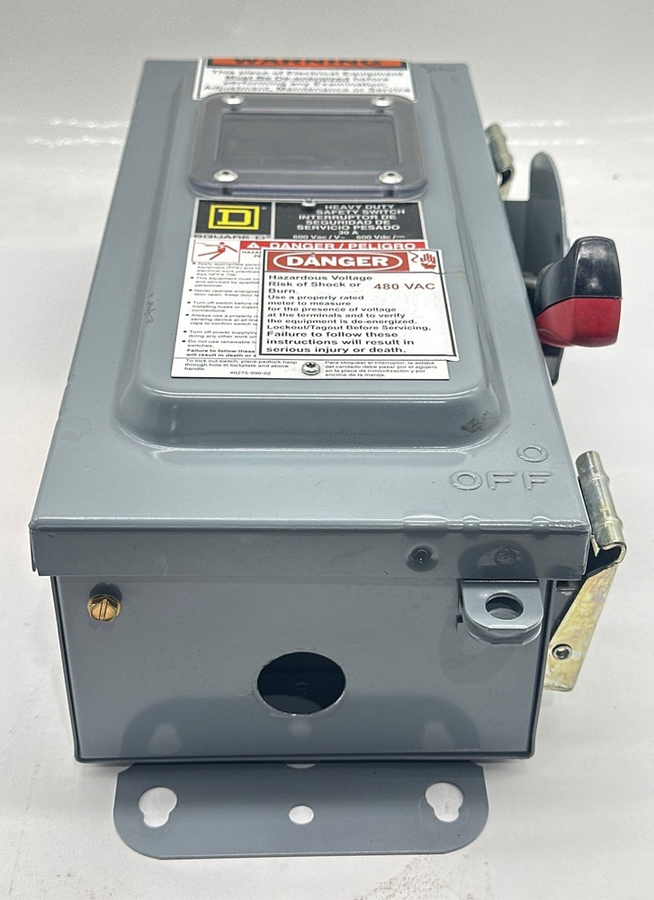 Square D HU361AWKVW Enclosed Disconnect Switch, 20HP Max