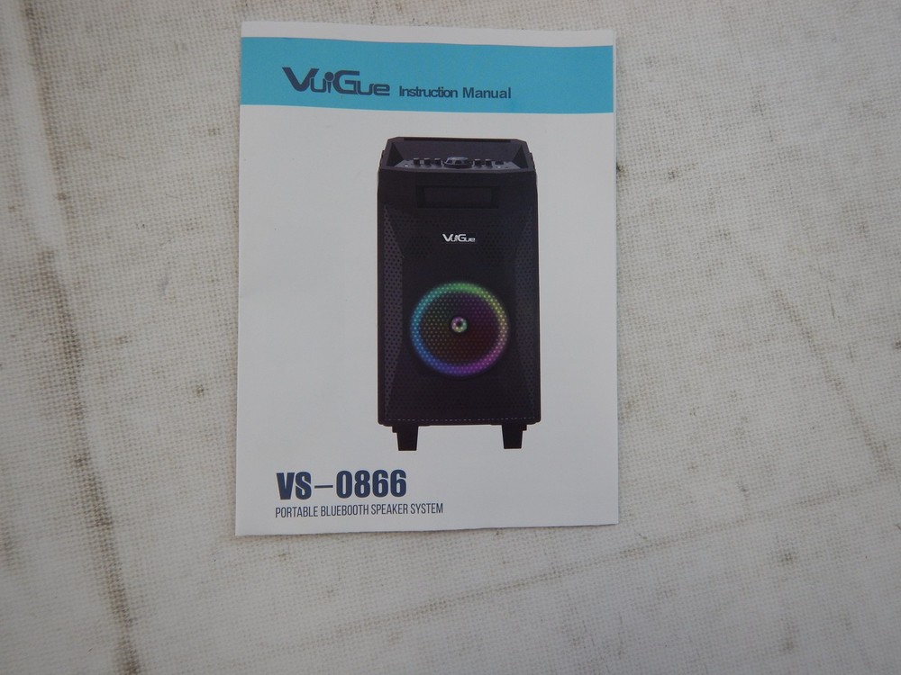 VeGue VS-0866 - Bluetooth Speaker PA System with 2 Wireless Microphones