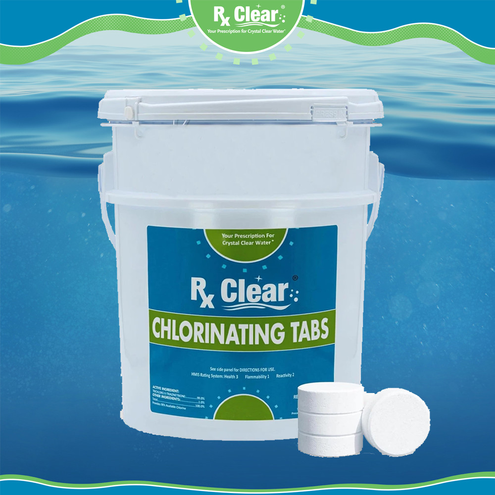 Rx Clear 3" Dissolving Stabilized Chlorine Swimming Pool Tablets - Choose Size