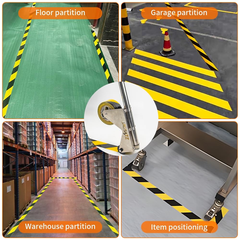 Floor Tape Marking Machine Manual Lane Marking Applicator with Rubber Roller ...