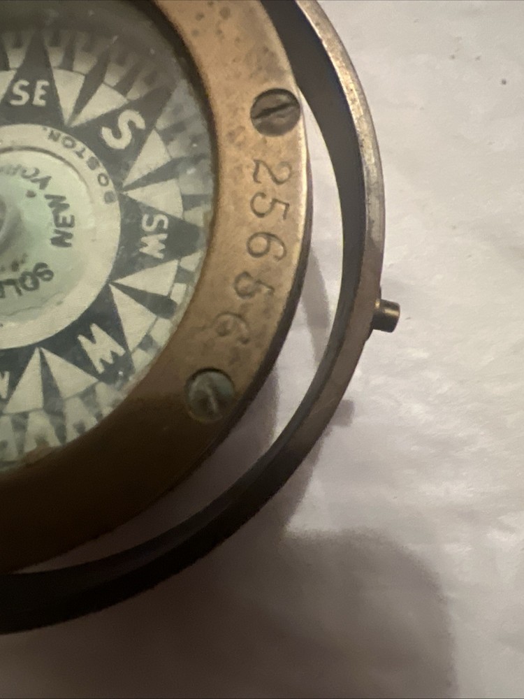E.S. Ritchie & Sons Boston Nautical Box Ship Compass 1930s