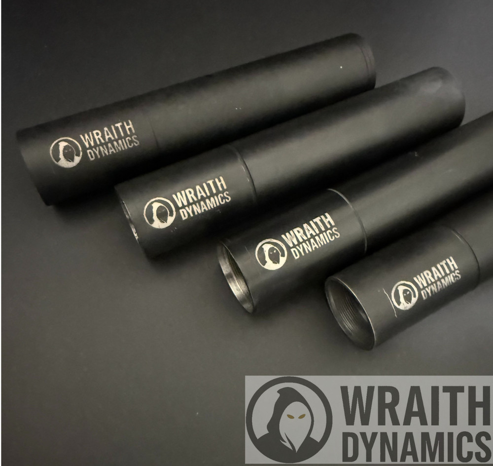 WRAITH Dynamics 6" Linear Compensator Shroud – Matte black 6061 aluminum
