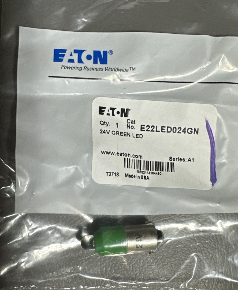 Eaton E22LED024GN LED Green Bulb