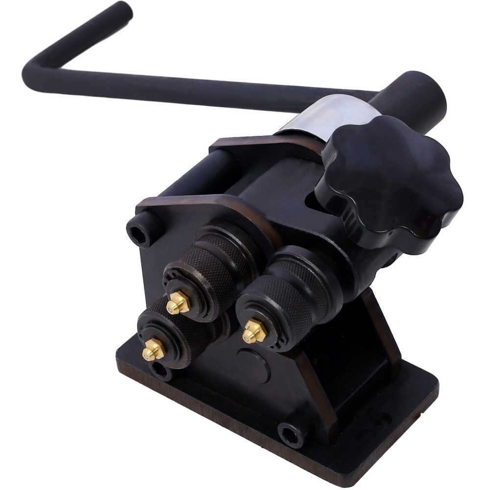 Ring Roller Bender 3", Hardened Steel Portable Hand Crank Ring Roller