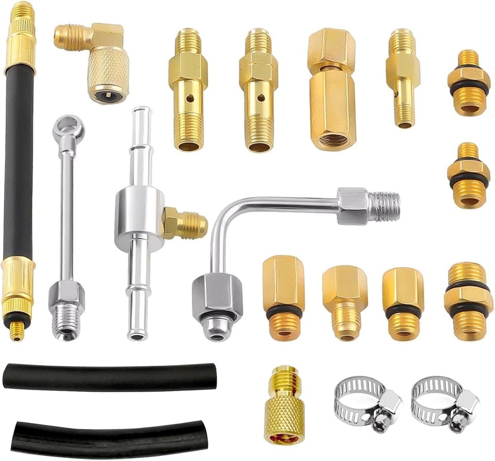 Compact Auto Fuel Pressure Tester Kit - Rust-Resistant Brass, Safe Operation