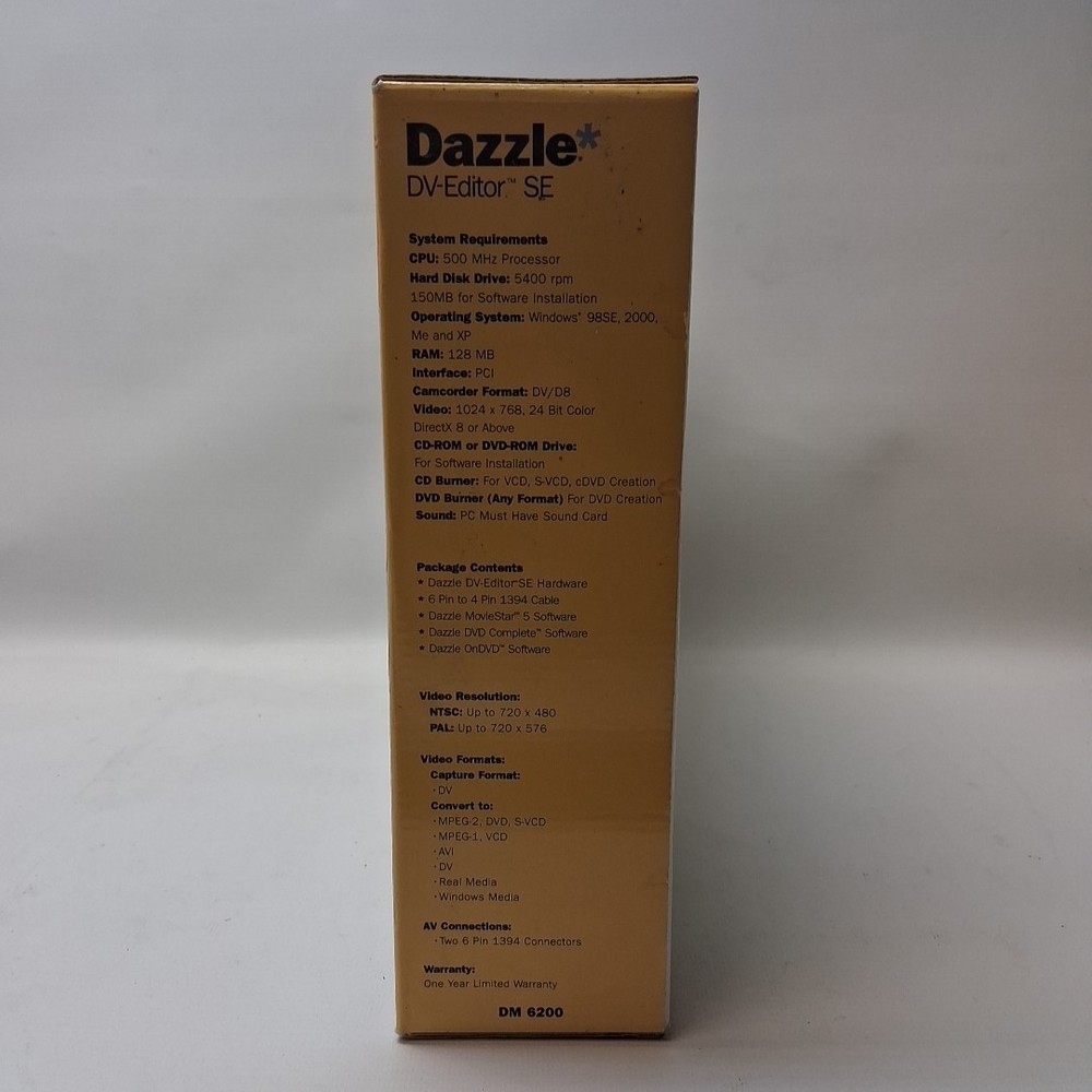 Dazzle DV-Editor SE Software For Digital Camcorders