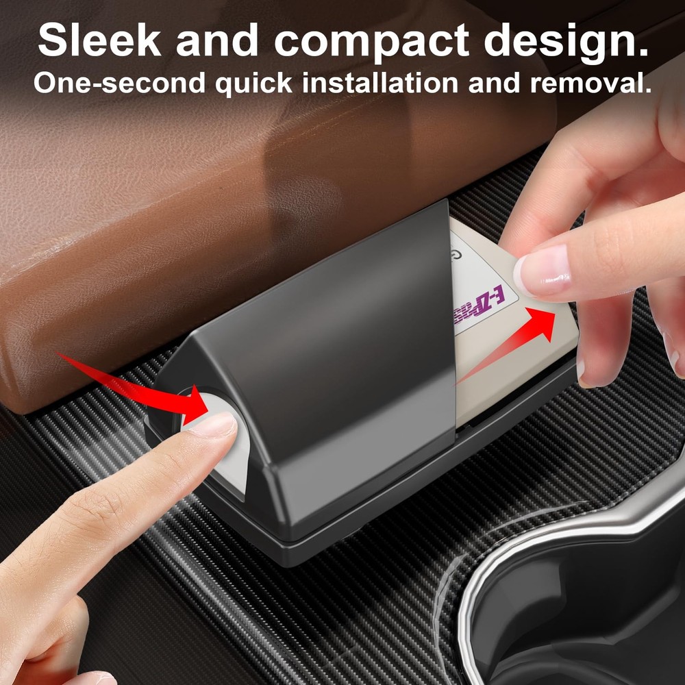 Windshield Mount for EZ Pass Toll Transponder - Suction Cup, 2-Pack, Black