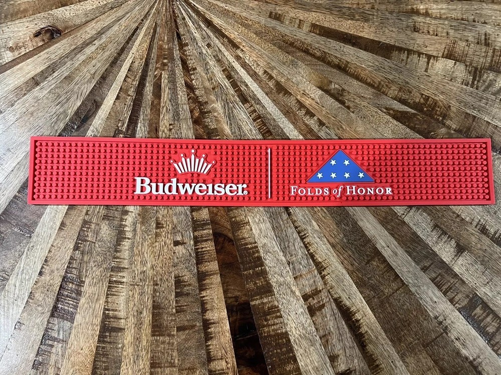 Budweiser - Fold Of Honor Drip Rail Bar Mat