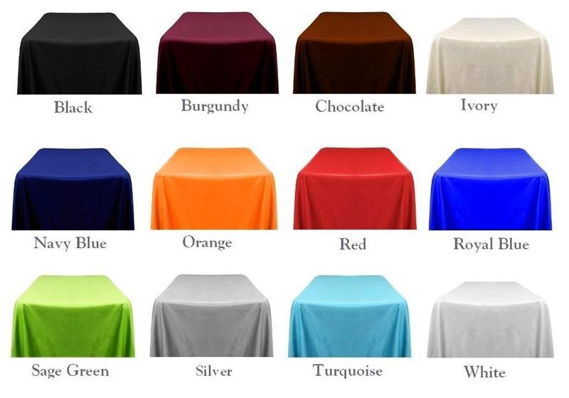 5 Packs Rectangle 90"x132" Polyester Tablecloth 6ft Banquet Overlay 18 COLORS
