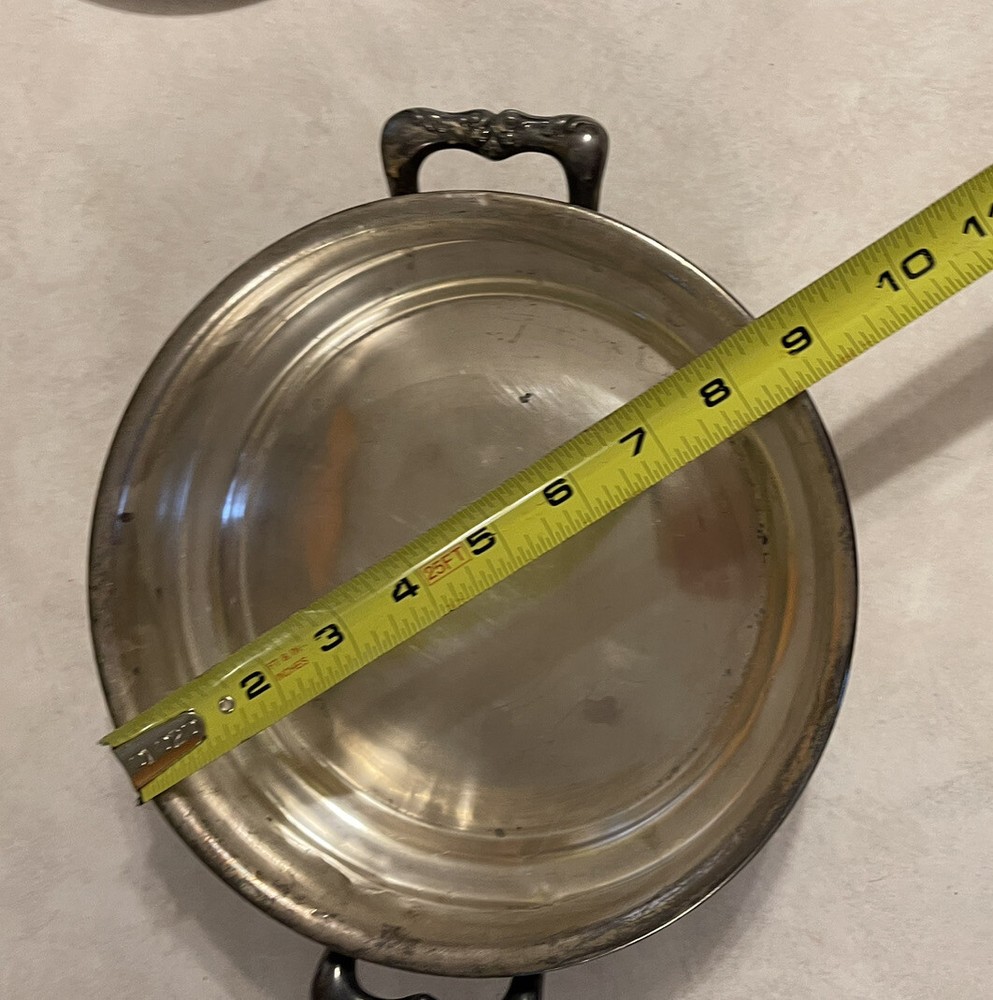 Antique Silver bowl With Handles And Lid